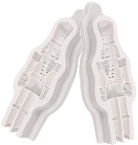 Didiseaon 2Pcs Nutcracker Silicone Mould for Christmas Xmas Nutcracker Soldier Casting Mold Cake Decorating, Crafts, Cupcakes, Sugarcraft, Cookies, Candies, Cards and Clay