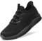 STQ Zapatillas Mujer Deportivas Sin Cordones Non Slip Ligero Slip-on Zapatos Deportes Ligeros para Caminar Todo Negro 37 EU