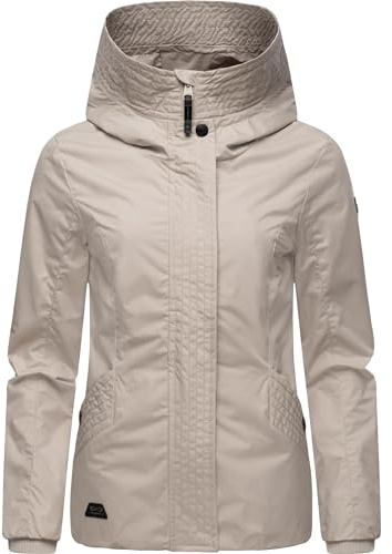 Ragwear Damen Übergangsjacke leichte wasserdichte Jacke kurz mit Kapuze Vannesa XS-6XL
