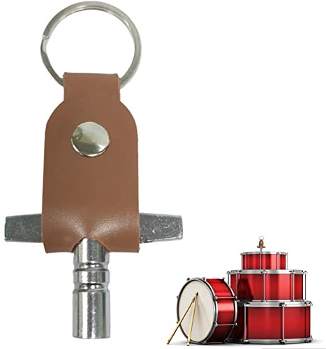 Holdes Leder Drum Key Organizer - Strapazierfähiges Schlagzeug-Stimmschlüssel-Etui mit Schlüsselring - Schlagzeug-Schlüsselanhänger Schlüsselanhänger Geschenk für Schlagzeuger-Freunde