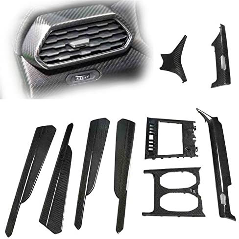 VIDOJI 9-teiliges Auto-Bedienfeld-Komplettset-Trim-Set Aus Echtem Carbon Für Den Innenraum, Autozubehör Für Lamborghini Für Urus 2018-2022, XFOZBH9