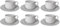 Set 6 tazze e 6 piattini da Tè o Cappuccino - Richard Ginori