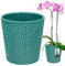 KOTARBAU® Blumentopf Türkisfarben Keramik glasiert ⌀ 9,5 cm Höhe: 11 cm Orchideentopf Keramik Blumentöpfe Keramik Blumentopf Keramik Pflanztopf Blumentopf modern Blumentöpfe Zimmerpflanzen