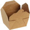 DeinPack Lot de 50 boîtes à emporter 1300 ml I Boîte alimentaire bio rectangulaire en carton kraft marron avec couvercle pliable I Boîtes jetables à emporter