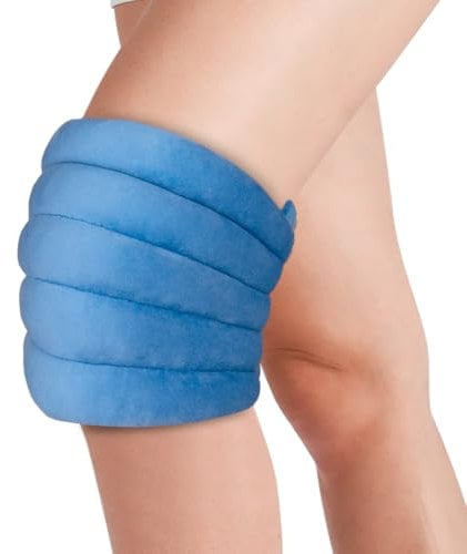 NEWGO Microwave Heating Pad for Knee Pain Relief, Microwavable Heated Knee Wrap Moist Heat Therapy for Tennis Elbow Treatment, Men and Women