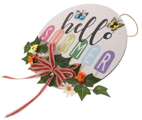 MAGICLULU Summer Style Garden Door Hanger Sign Wooden Decorative Pendant for Front Door Engaged Vacant Decor for Housewarming