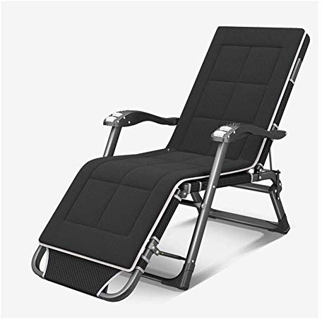 Outdoor Klapp-Sonnenliege mit Kissen, verstellbare Liege für Strand, Pool, Garten, Liege für Camping, Stahlrahmen, tragbar und bequem