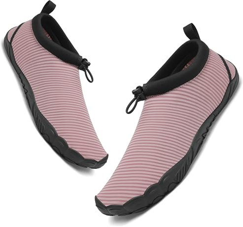 Mishansha Herren Badeschuhe Damen Atmungsaktiv Wasserschuhe Schnelltrocken Barfuß Aquaschuhe Rosa Gr.39