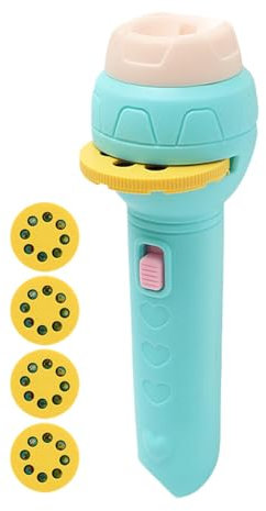 Générique Cartoon Projector Flashlight for Kids, Educational Portable Torch with Animal Pattern Projection, 5.51 x 1.97 x 1.97 inches Fun Favor for Easter, Birthday, and Special Events