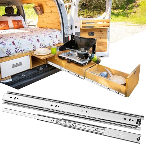 INMOZATA Heavy Duty Drawer Runners 500mm 68KG Load Capacity Cabinet Drawer Slides Full Extension Ball Bearing Draw Runners Replacement, for Industry Home Office, 1 Pair
