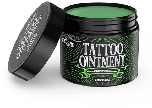 EZ Tattoo Creme 150g - Grün Tattoo Balm zum Schmieren und Befeuchten, Tattoo Nachsorge Onitment für Neue & Heilende Tattoos, Beruhigende Reparatur Tattoo Zubehör