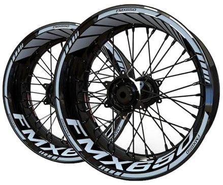 Aufkleber Motorrad Reflektierende Felgenaufkleber Für FMX650 FMX 650 Streifenband-Aufkleber, Dekorative Felgenaufkleber-Set Wetterfeste Felgenaufkleber(Farbe 3)