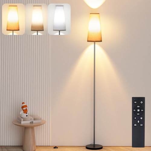 LED Floor Lamp Dimmable with Remote Control, 67 Modern Standing Tall Lamp