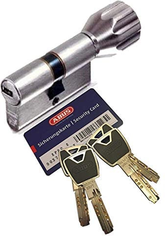 ABUS XP20S KXP20S Knaufzylinder Länge Z35/K30mm K=Knaufseite, mit Sicherungskarte und 4 Schlüssel mit Design-Clip, mit SKG** Bohrschutz