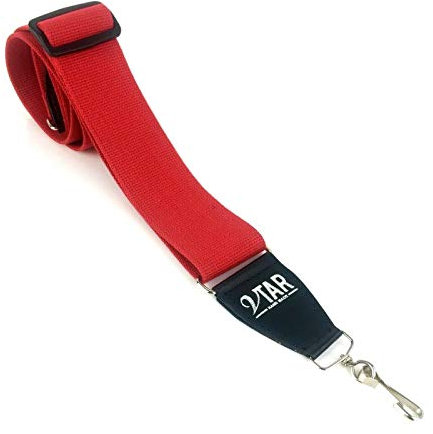 Vtar UK Made Vegan Cotton Hemp Clip-On Hook Banjo Strap (Red)