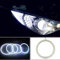 COB-Chips-Scheinwerfer, 1 Paar abgewinkelte Augen, LED-DRL-Halo, 60 mm, 70 mm, 80 mm, 90 mm, 100 mm, Angel Eyes, COB-Chips, Scheinwerfer DRL für Motorrad- und Autoscheinwerfer (80 mm)