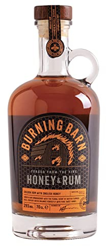Burning Barn Rum - Honey & Rum Liqueur - 70cl - 29% ABV - Floral, Peppery Notes - Free From Artificial Flavouring - Enhance Your Drinks Cabinet - The Perfect Present