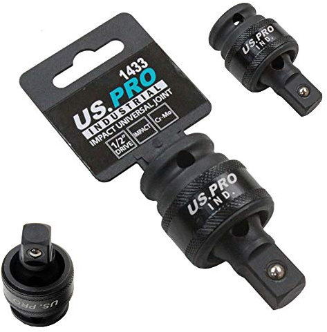 US Pro Industrial 1/2 Drive Impact Universal Joint UJ Wobble Angle Extension Swivel