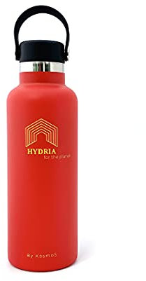 HYDRIA for the planet - Bouteille isotherme en acier inoxydable à double paroi | Revêtement céramique interne | sans BPA | Convient pour Boissons gazeuses | Chaud 12h Froid 24h