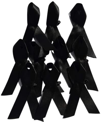 Trauerschleife, Kondolenz Schleife, Anstecker, Trauerflor, Gedenkschleife in schwarz -10-20-50-100-500-1000er-Pack