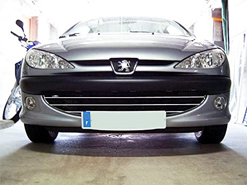 Luxyline Chrom Kühlergrill Leiste Peugeot 206 CC Peugeot 206 SW Wabenabdeckung