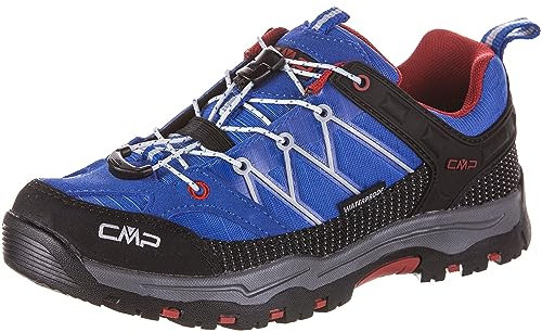 CMP Rigel Low Trekking Wp Walking Shoe, Cobalto-Stone-Fire, 29 EU, 3Q54554