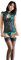 SINROYEE Pyjama transparent en dentelle Cheongsam pour femme, motif paon, ensemble de sous-vêtements sexy, 2, taille unique