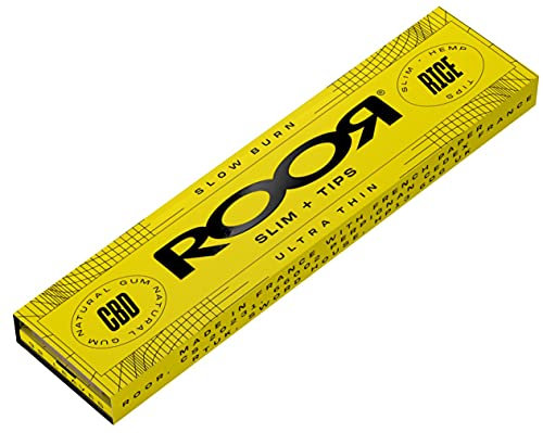 ROOR CBD Slim Papers | 10 x 32 | Rice Drehapier Heftchen | Blättchen Langes Blatt Premium Papier | Zigarettenpapier Raucherbedarf