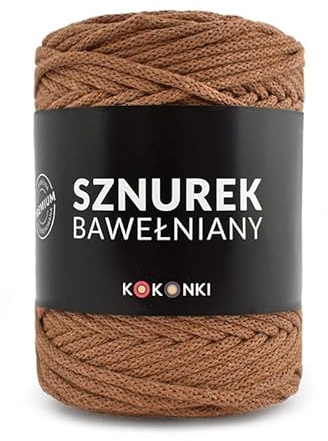 Makramee-Schnur aus Baumwolle PREMIUM By KOKONKI 5mm / Ralle 100 m (warmes braun)