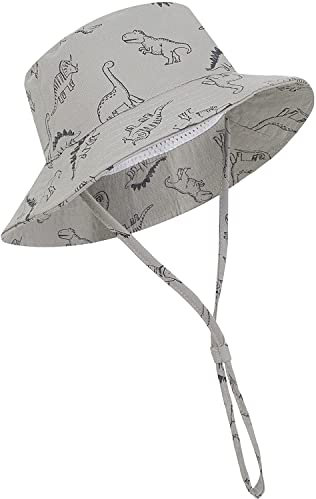DRESHOW Unisex Baby Kleinkinder Sonnenhut Kappe Mütze Fischerhut Strandhut Kinder Baby Stern Sommerhut UV Schutz UPF 50+, Age 1-2 Jahre, Size 50cm