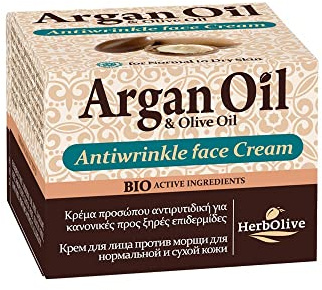 Herbolive Argan Antifalten-Gesichtscreme für normale bis trockene Haut, 50ml/ 40279