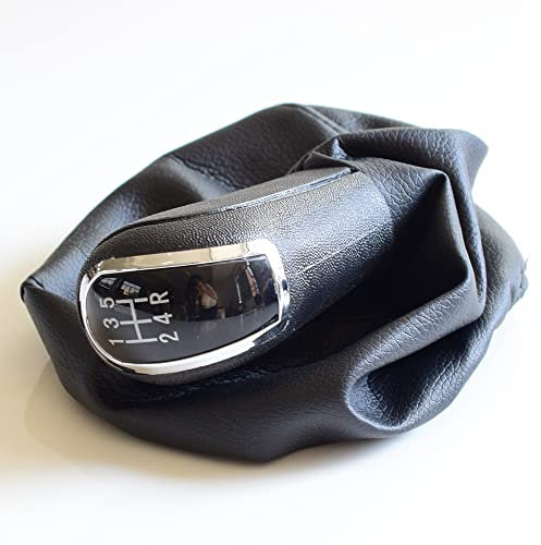 Schwarzes Panel Manueller Schaltknauf Hebel Schalthebel Gamasche Stiefel für Mercedes Benz A Klasse W168 1997-2004 Auto-Styling-Zubehör (1 2 3 4 5 R)