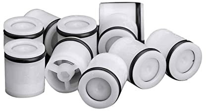 maipula 10 Rückschlagventil Feder Rückschlagventil Plug-In Dusche Rückschlagventil Wasserhahn for Aquarium Gartenbewässerung Wasserzähler Ventil (Color : White, Size : 14 x 16mm)