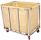 400 L Chariot à Linge Commercial Maison,Grand usage Acier inoxydable intensif Panier à Linge avec roulettes,pour le stockage de blanchisserie/école/hôtel/épicerie (Jaune Clair-400 L)