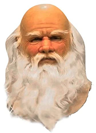 Odoukey Santa Claus Maske, - Latex Weihnachts -Weihnachtsmann -Maske mit Bart, für Weihnachten, Karneval, Kostüm, Cosplay, Halloween, Party ,, Einheitsgröße