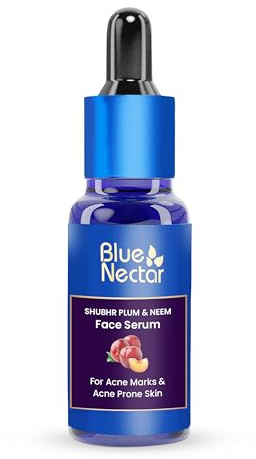 Blue Nectar Plum Face Serum for Acne and Marks | Oil-Free Solution for Oily Skin | Minimize Pores & Smooth Texture (8 Herbs,30ml)