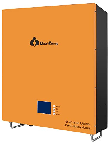 Cloudenergy 48V 150Ah an der Wand befestigte Lithium LiFePO4 tiefe Zyklusbatterie 6000+ Lebenszyklen 10-Jahres-Lebenszyklus eingebauter BMS-LED-Monitor RV, Solar, Marine, Überland, Off-Grid (48V-150B)