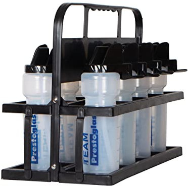 Sporti - Porte Bouteilles PVC Grand MODELE + 8 Bouteilles HYGIENIQUE PRESTOGLAS 800 ML
