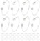 UNICRAFTALE 8 STK Cabochon Armbänder Verstellbar 304 Edelstahl Rohlinge Armreif Mit 20 STK Transparenten Glascabochons 10 mm Flaches Rundes Tablett Armbänder DIY Schmuckzubehör