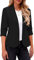 Roskiky Blazer Damen Elegant Blazer Für Damen Jacke Schwarz Damen Damen Blazer Sportlich Damen Jacke Sommer Leicht Kurzmantel Damen Übergang Schwarz XL