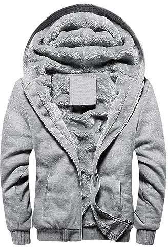 SHE.White Coat Outdoor Kleidung Herren Eiskunstlauf Jacke Oversize Mantel Oversized Sweatjacke Grobstrick Militär Jacken Rennrad Mantel(2-Gray,M)