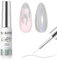 RARJSM Metallic Nail Art Chrome Gel Liner Holographic Laser Silver Mirror 3D Rainbow Effect 8ml Build in Thin Brush Metal Painting Drawing Striper Thin Brush Gel Polish Soak off UV LED Curing Requires