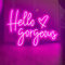 Neon Hello wunderschöne Schilder LED dekorative rosa Neonlichter für Mädchenschlafzimmer Wohnheimdekoration Zuhause Party Wanddekoration Geburtstagsgeschenke USB-betrieben mit dimmbarem Schalter