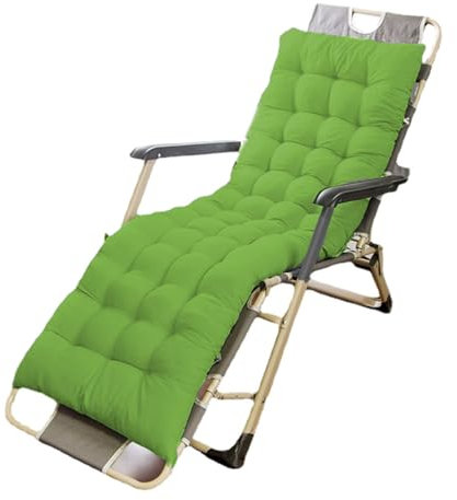 BangDon Einfarbiges Kissen für Sonnenliege, Erkerfenster, dickes Bankkissen, Sonnenliege, Matratze mit rutschfesten Riemen, für Terrasse, Strand, Außen- und Innenbereich, Grün, 180 x 50 cm