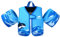 Gogokids Gilet de sauvetage pour enfant avec manches de natation, veste de natation avec deux bracelets, aide à la natation pour enfants de 2 à 6 ans, 10 à 30 kg, parfait pour la piscine, les cours de
