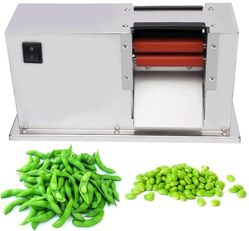 Desgranadora de guisantes eléctrica, 20 W semiautomática de acero inoxidable 304, peladora de guisantes, peladora de guisantes, peladora de frijoles