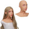 MOTLEYBEAN Silikon maske realistische weibliche Maske Schönheitsgesicht mit Hals für Halloween Crossdresser Cosplay (Beige)