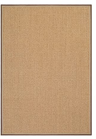 Tapis en sisal antidérapant de style nordique pour salon et chambre à coucher, taille personnalisable, tapis rectangulaire en paille tissée pour bureau et décoration d'intérieur (80 x 120 cm, couleur