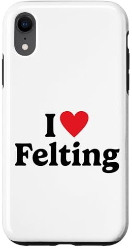 Ich liebe Filzen Hülle für iPhone XR