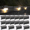 Fohil Luci Solari per Esterni, 16 Pezzi Luce Solare Led per Scale Esterne, Luci Esterno Energia Solare, Lampade Solari Impermeabili